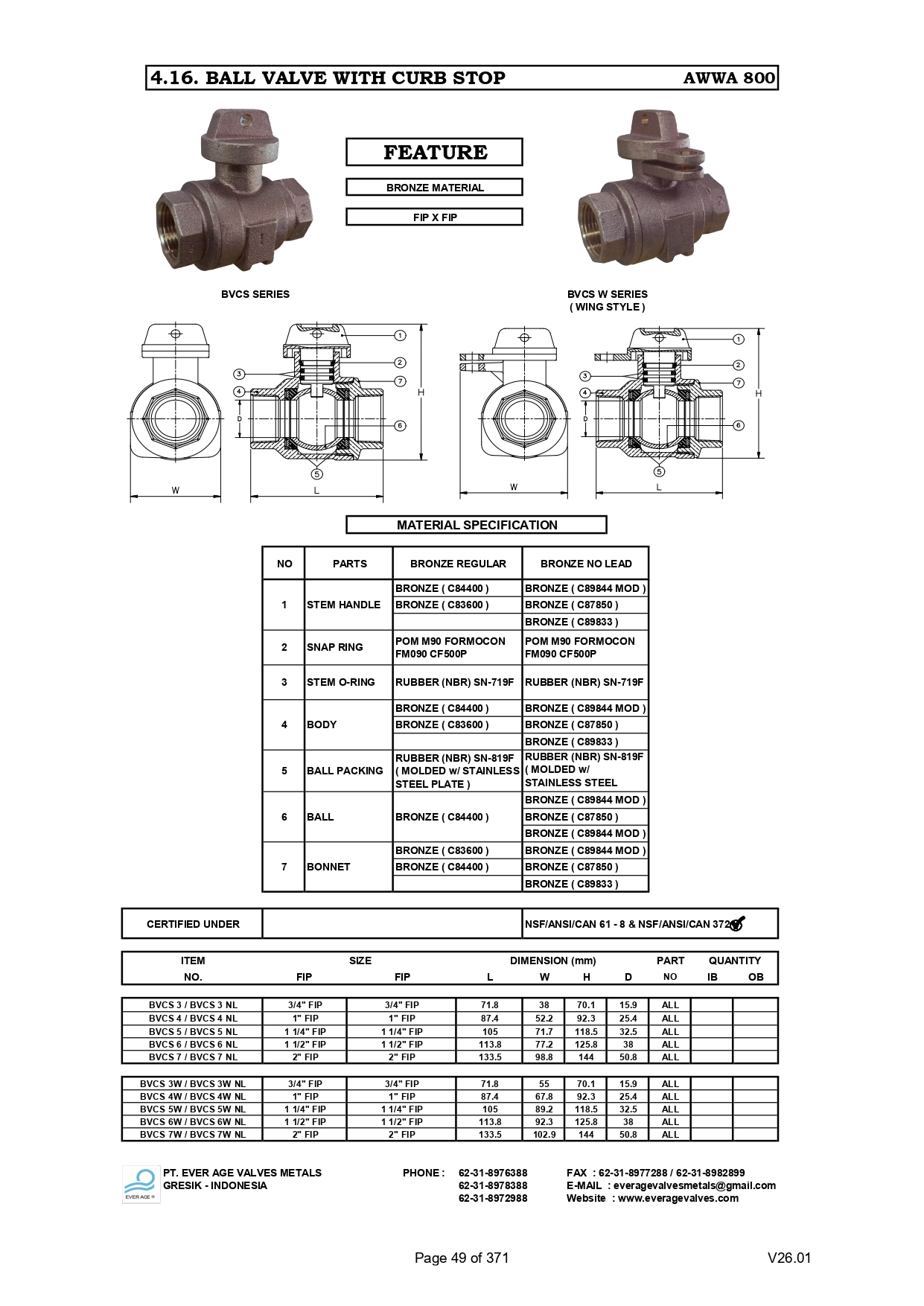 LOG LIGHTER BALL VALVES - BVL 2L - BVL 3S